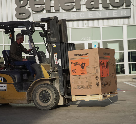 forklift with Generac