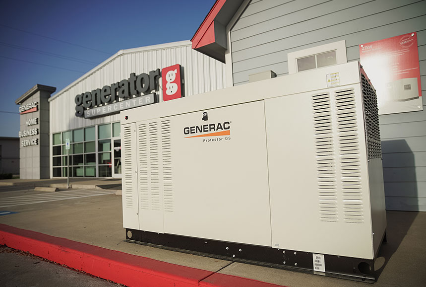 Generac generator on display