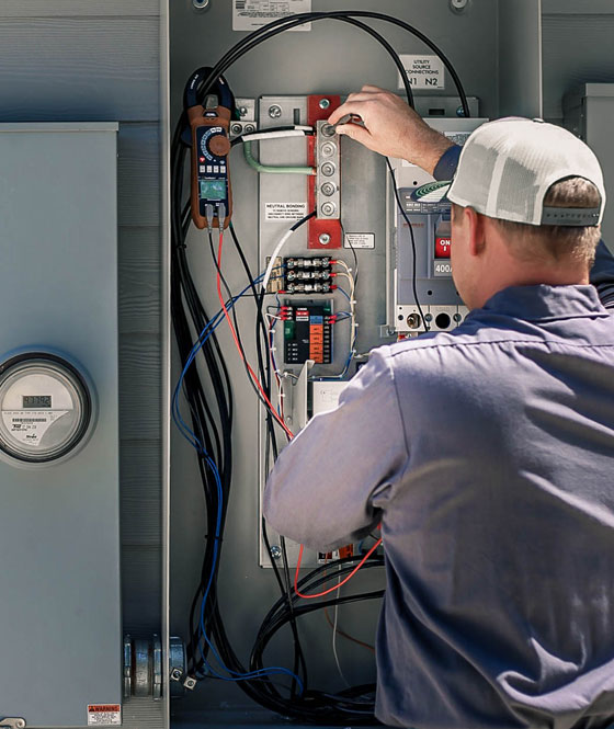 Installing the home generator control panel of Generator Supercenter Franchise