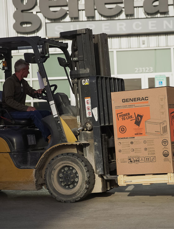 forklift with Generac